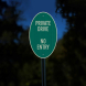 Private Drive No Entry Oval Aluminum Sign (EGR Reflective)