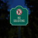 No Soliciting Aluminum Sign (Reflective)