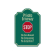 Stop Private Driveway Aluminum Sign (Reflective)