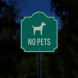 No Pets Symbol Aluminum Sign (Reflective)