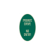 Private Drive No Entry Oval Aluminum Sign (Reflective)