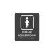 Female Locker Room Braille Sign