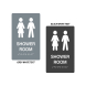 Shower Room Braille Sign