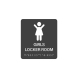 ADA Girls Locker Room Braille Sign