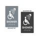 ADA Shower Symbol Braille Sign