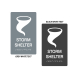 Storm Shelter Braille Sign