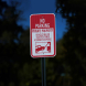 No Parking Vehicles Will Be Ticketed Aluminum Sign (EGR Reflective)