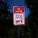 No Parking Vehicles Will Be Ticketed Aluminum Sign (Diamond Reflective)