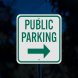 Public Parking Aluminum Sign (Diamond Reflective)