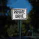 Private Drive Aluminum Sign (Diamond Reflective)