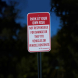 Not Responsible For Damage, Parking Aluminum Sign (Diamond Reflective)