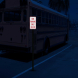 Bus Parking Only Aluminum Sign (Diamond Reflective)