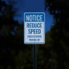 Reduce Speed When Entering Aluminum Sign (EGR Reflective)