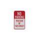 No Parking This Side Aluminum Sign (HIP Reflective)