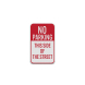 No Parking This Side Aluminum Sign (Diamond Reflective)
