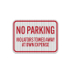 No Parking Violators Will Be Towed Away Aluminum Sign (EGR Reflective)