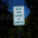 Do Not Park In Front Aluminum Sign (EGR Reflective)