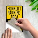 Forklift Parking Area Keep Clear Decal (Non Reflective)