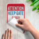 Keep Gate Closed & Locked Decal (EGR Reflective)