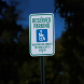 Reserved Parking, Violators Fine Aluminum Sign (Diamond Reflective)