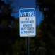 Visitors Must Register Aluminum Sign (HIP Reflective)