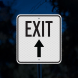 Exit With Left Arrow Aluminum Sign (Diamond Reflective)