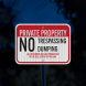 No Trespassing Or Dumping Aluminum Sign (EGR Reflective)