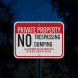 No Trespassing Or Dumping Aluminum Sign (HIP Reflective)