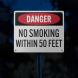 No Smoking Within 50 Feet Aluminum Sign (Diamond Reflective)