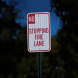 No Stopping Fire Lane Aluminum Sign (HIP Reflective)