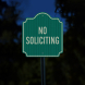 No Soliciting Allowed Aluminum Sign (HIP Reflective)