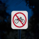 No Bicycle Symbol Aluminum Sign (EGR Reflective)