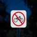 No Bicycle Symbol Aluminum Sign (Diamond Reflective)