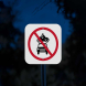 No Cars Allowed Aluminum Sign (Diamond Reflective)