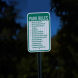 Park Rules Aluminum Sign (EGR Reflective)