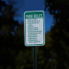 Park Rules Aluminum Sign (HIP Reflective)