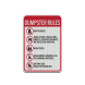 Dumpster Rules No Appliances Aluminum Sign (EGR Reflective)