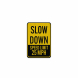 Slow Down Speed Limit 5 MPH Aluminum Sign (EGR Reflective)