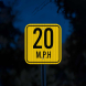Advisory Speed 20 MPH Aluminum Sign (EGR Reflective)