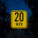 Advisory Speed 20 MPH Aluminum Sign (HIP Reflective)