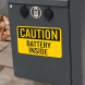 OSHA Caution Battery Inside Decal (Non Reflective)