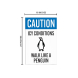 Icy Conditions, Walk Like A Penguin Corflute Sign (Reflective)