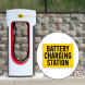 Battery Charging Station Decal (Non Reflective)