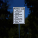 Playground Rules Area Reserved Aluminum Sign (Diamond Reflective)