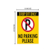 No Parking Please Corflute Sign (Non Reflective)