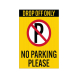 No Parking Please Corflute Sign (Reflective)