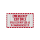 Emergency Exit Only Decal (EGR Reflective)