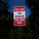 Fire Lane No Parking Aluminum Sign (EGR Reflective)