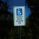 Handicap Loading Unloading Aluminum Sign (HIP Reflective)