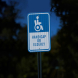 Handicap Or Elderly Aluminum Sign (HIP Reflective)